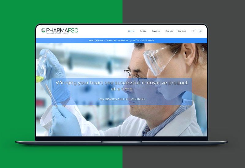 Κατασκευή Ιστοσελίδας για την εταιρεία PharmaFSC